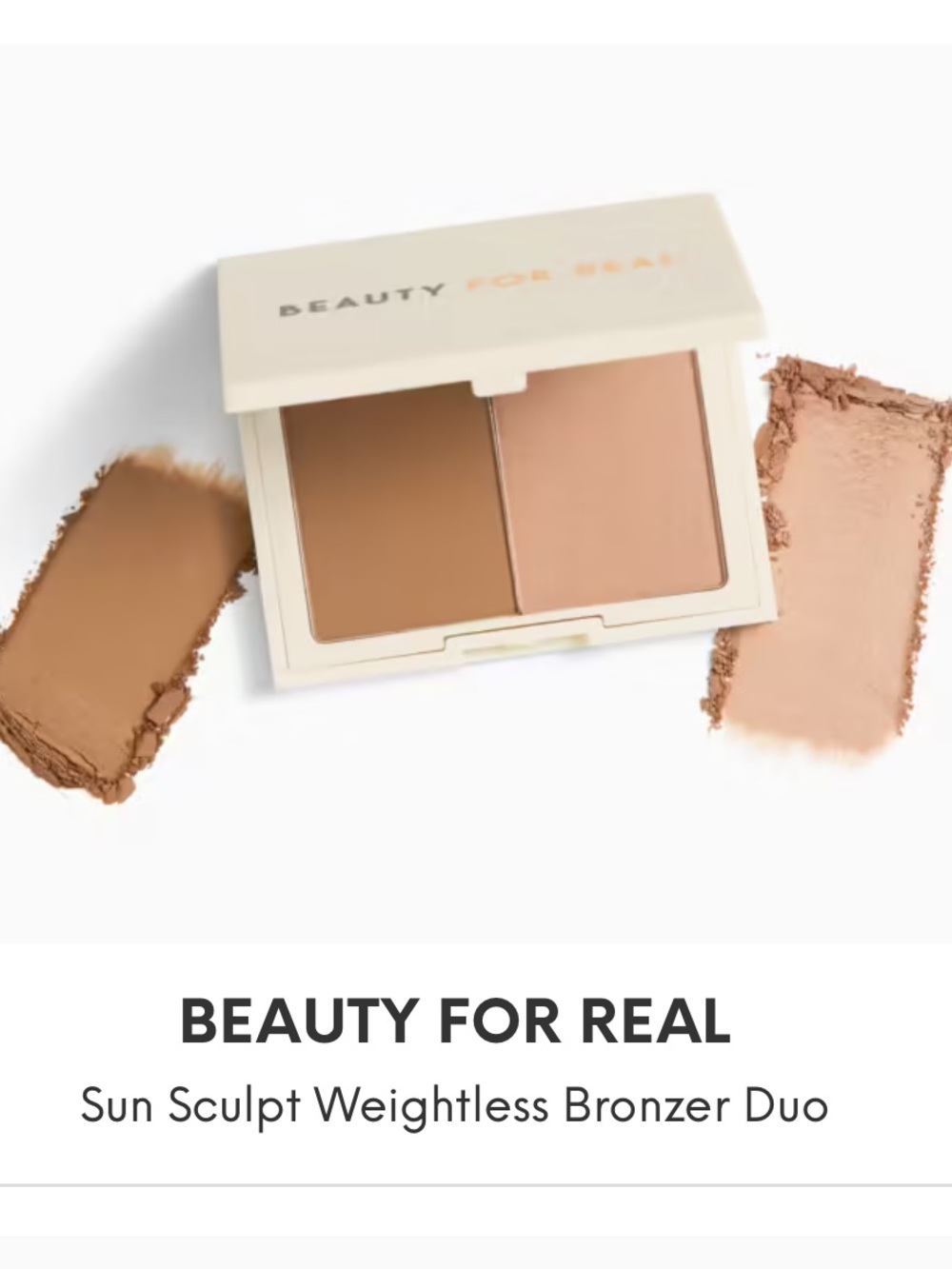BEAUTY FOR REAL | Sun Sculpt Weightless Bronzer Duo